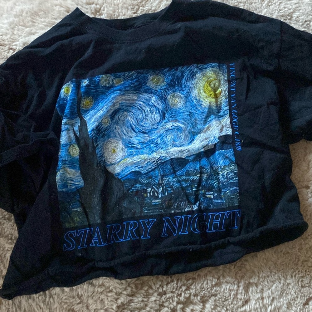 van gogh cropped shirt size M